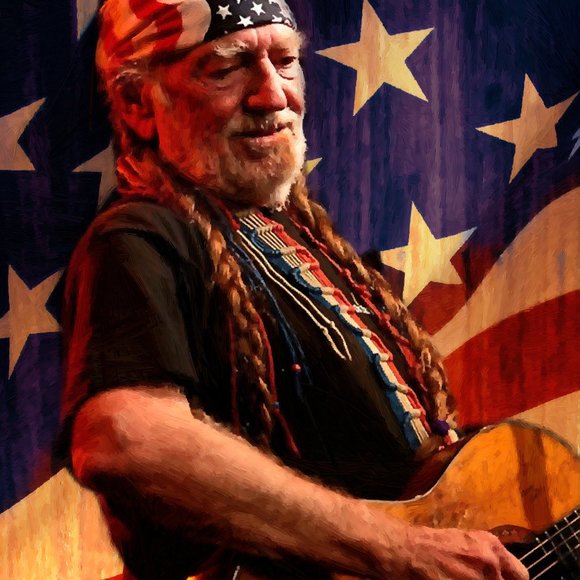 Willy Nelson Oil Painting 16 x 20 Sign and Number Artist Peter Nowell - Picture 2 of 2